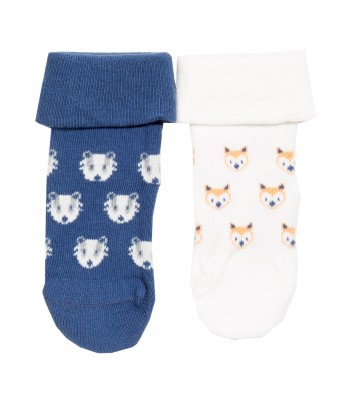 Kite Clothing 2 Pack Forest friends socks (White/Blue)